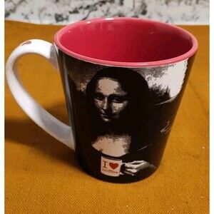 Mona Lisa Mug I Love Coffee  Signature Housewares Creative Tea Mug Cup